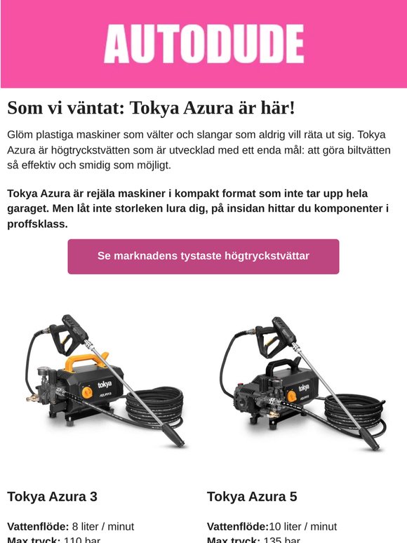 Psst, hör du högtryckstvätten? 🤔 Inte vi heller..