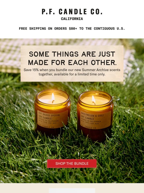 Save 15% on our new summer scents
