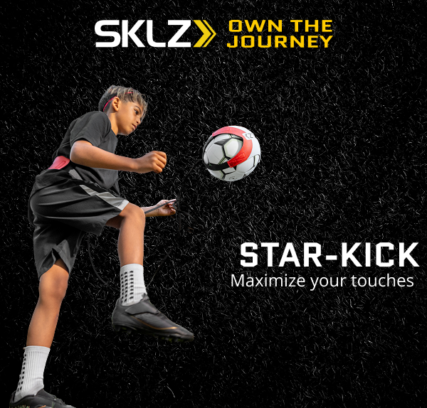 SKLZ own the journey, Athlete kicking a soccer ball