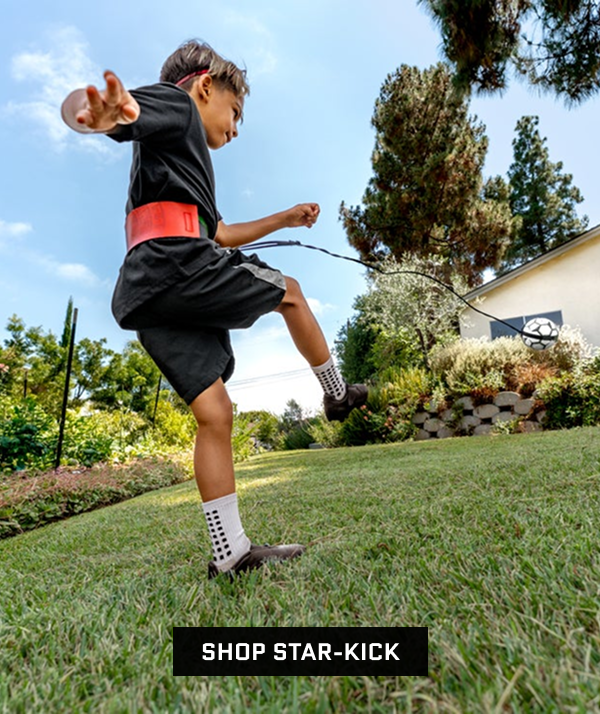 Athlete Kicking a soccer ball. Shop Star-kick