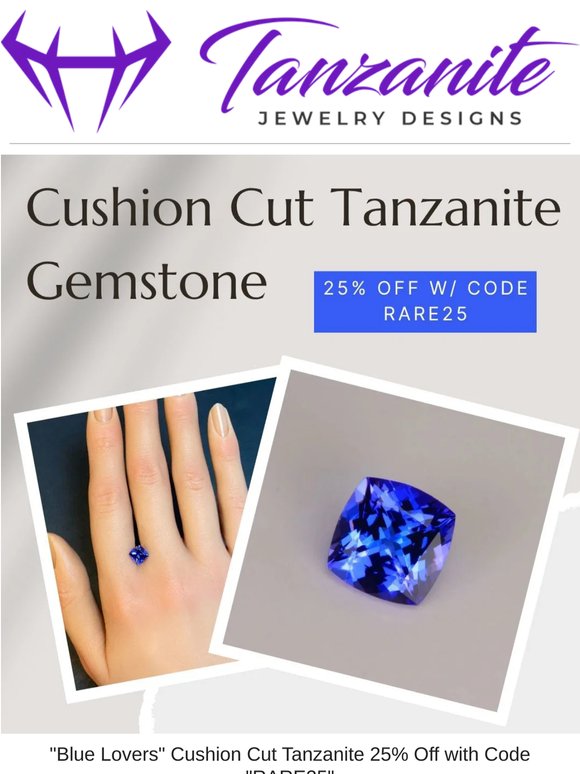 "Blue Lovers" Cushion Cut Tanzanite 25% Off 💎