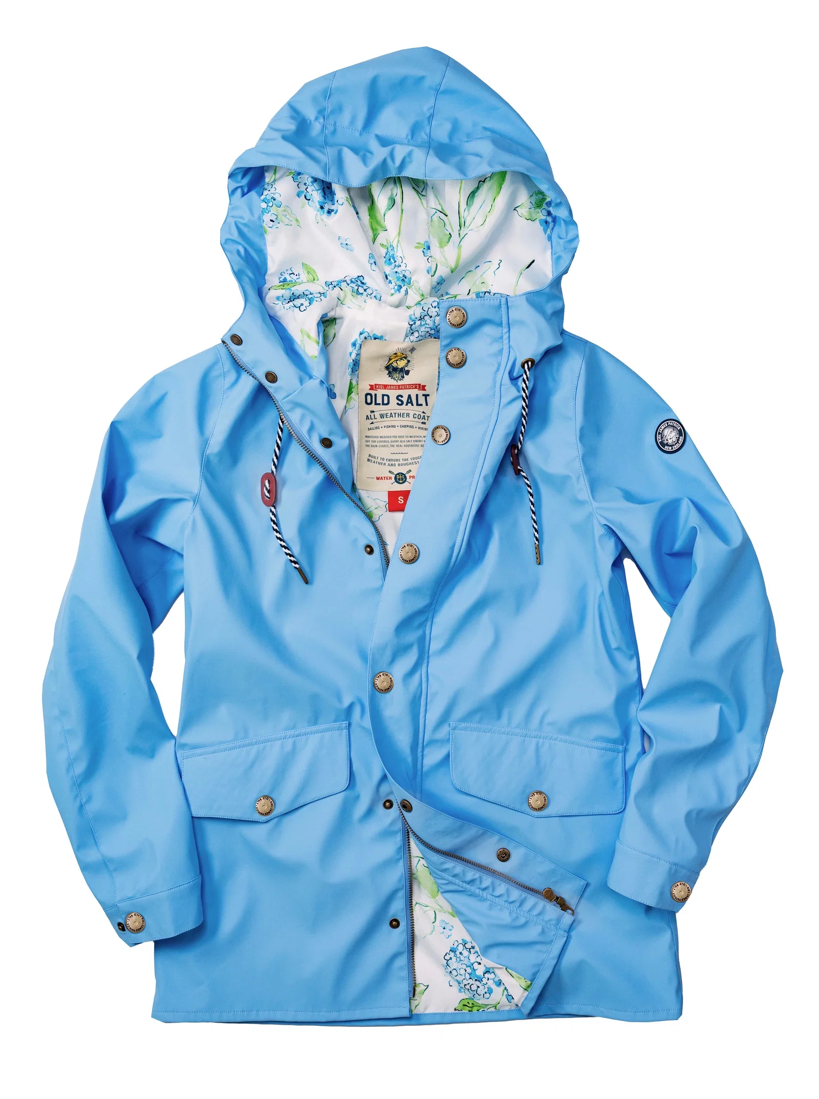 Image of Old Salt Raincoat Hydrangea Edition in Periwinkle- Women's