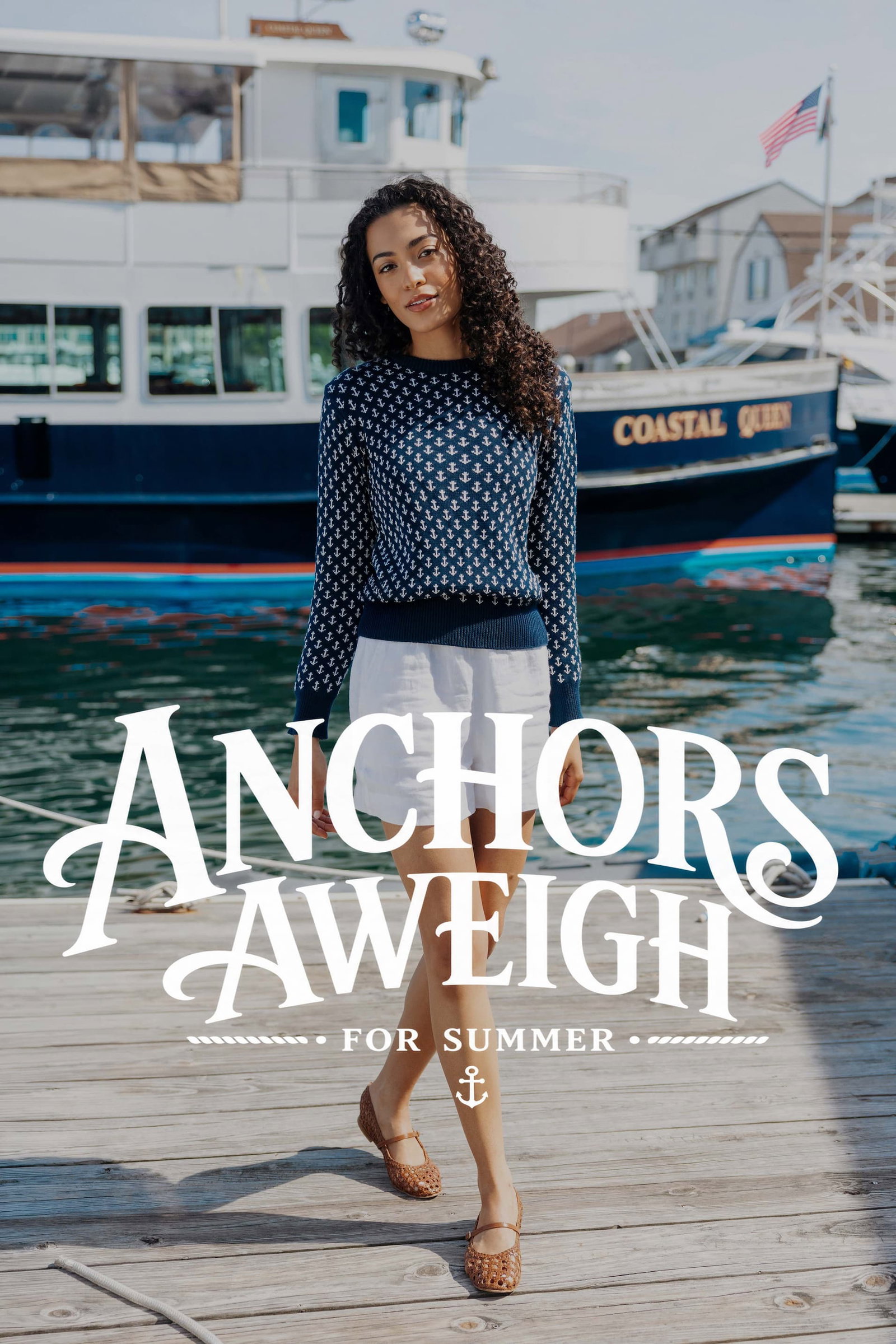 The Original Anchor Birdseye Sweater in Navy