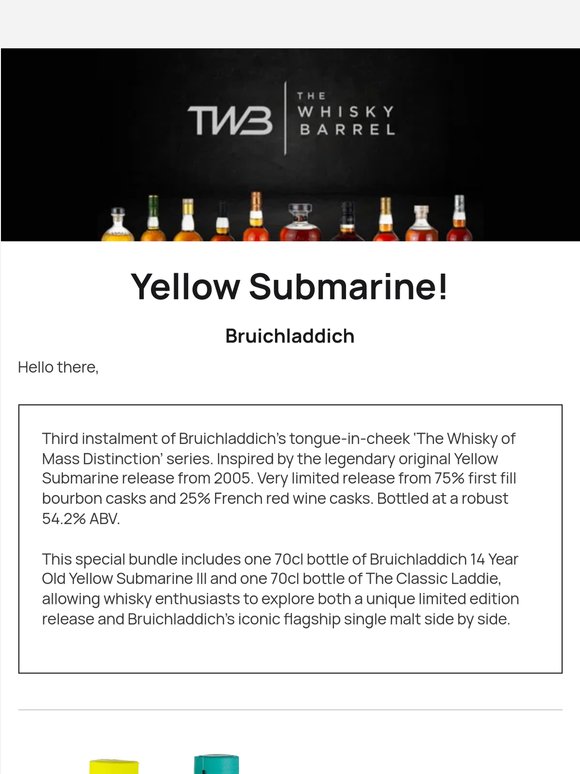 Bruichladdich Yellow Submarine III Has Surfaced 🟡