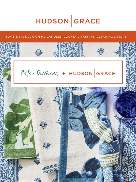 Mix, Match & Party | NEW Linens by Peter Dunham + Hudson Grace