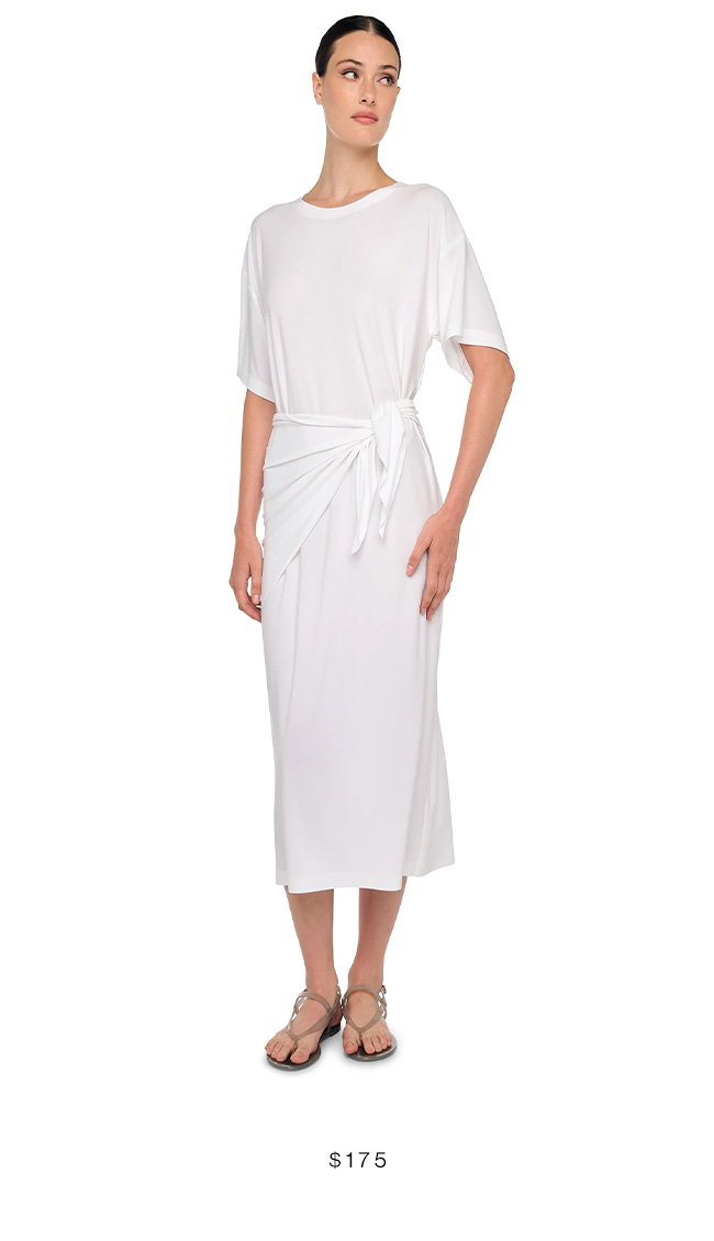SHORT SLEEVE BOXY DRESS TO MIDCALF