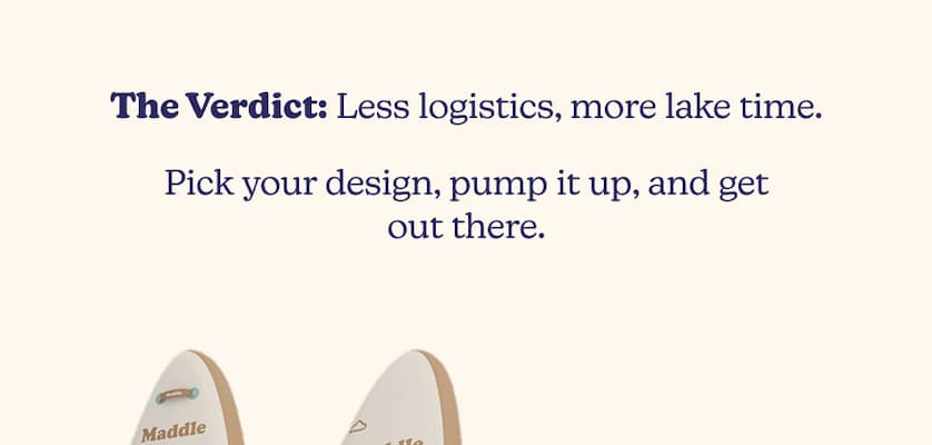 The Verdict: Less logistics, more lake time. Pick your design, pump it up, and get out there.