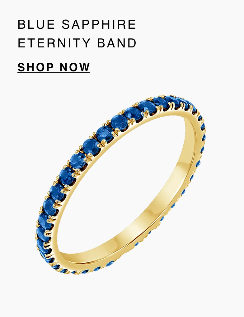 Blue Sapphire Eternity Band