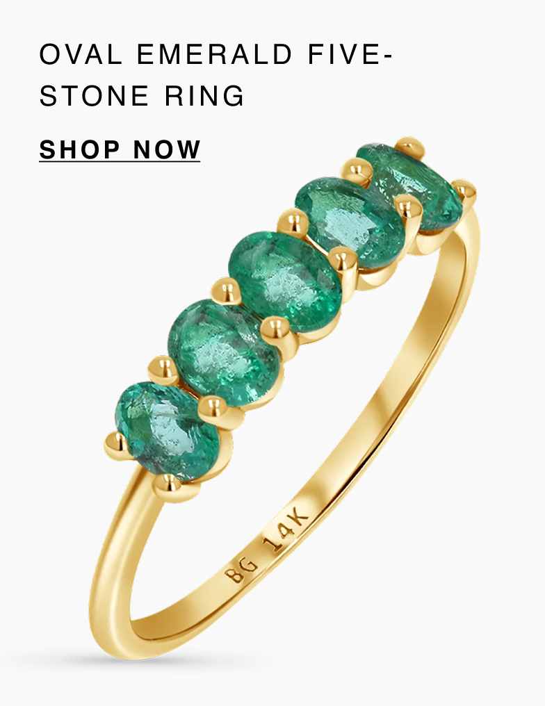Oval Emerald Five-Stone Ring