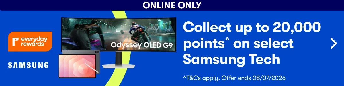 Collect up to 20,000 points^ on select Samsung Tech - T&Cs apply. Offer ends 08/07/2026