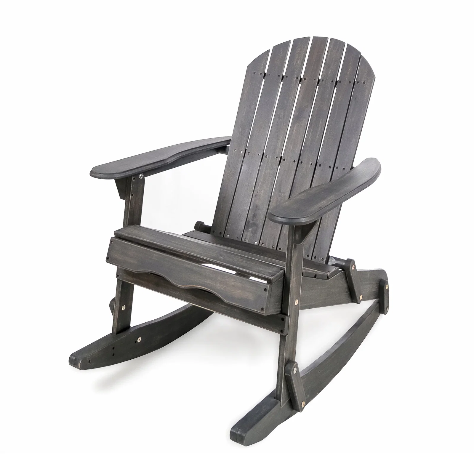 Image of Echoes Outdoor Acacia Wood Adirondack Rocking Chair