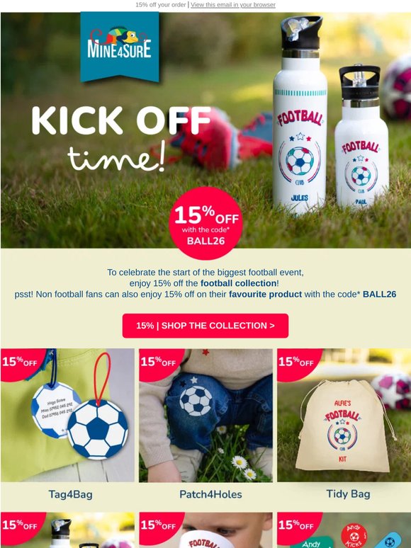⚽ Kick off time! 15% off your favourites