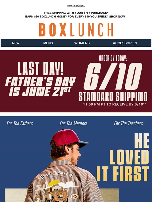 He loved it first 💙 Find Father’s Day gifts at BoxLunch