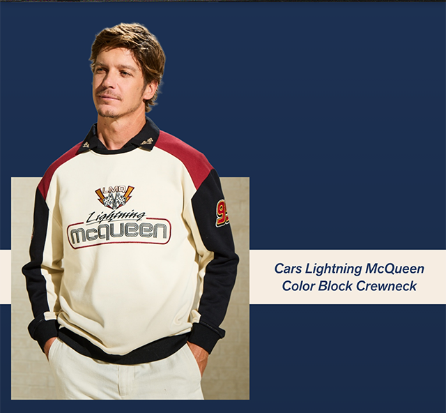 Cars Lightning McQueen Color Block Crewneck