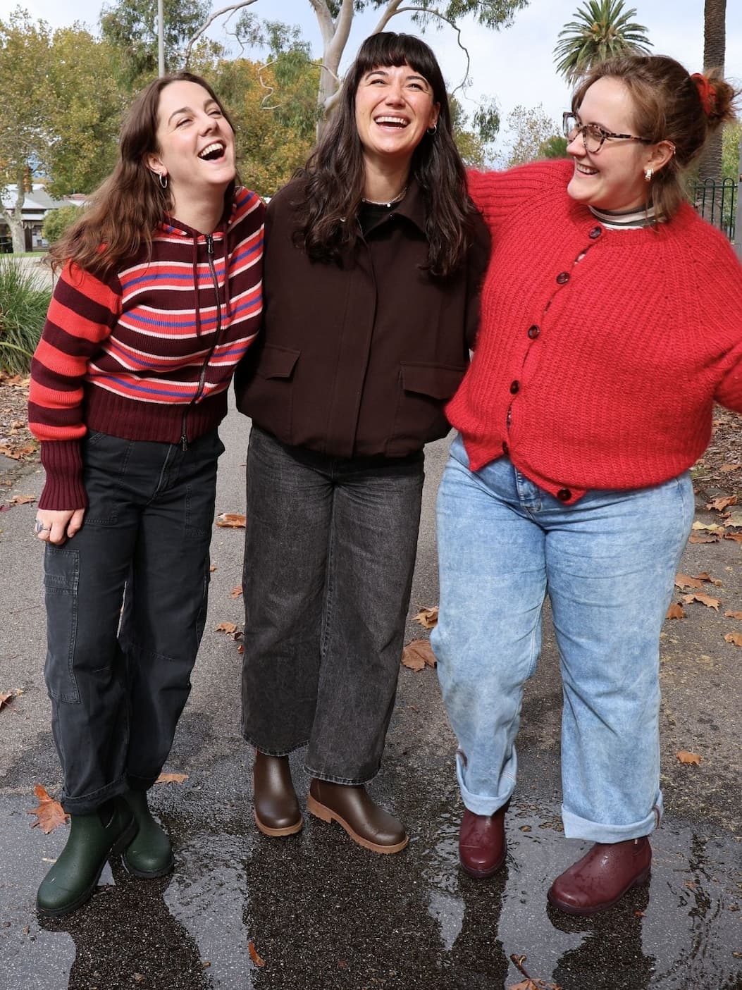 Merry friends wear Bobbi Boots
