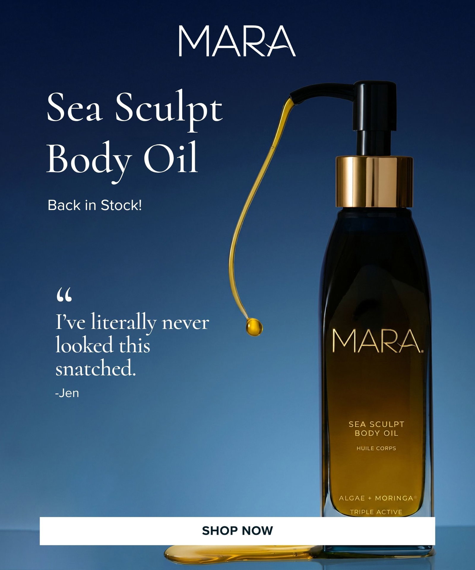 Sea Sculpt Body Oil Back in Stock!