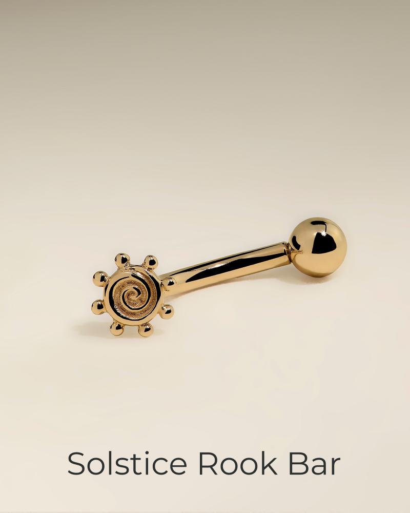 Solstice Rook Bar in Solid Gold