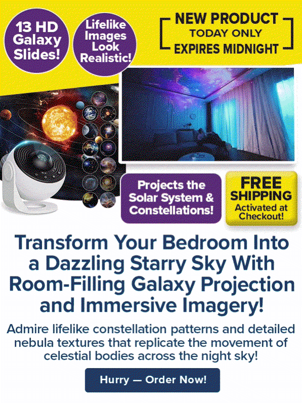 Transform Your Bedroom Into a Dazzling Starry Sky With Room-Filling Galaxy Projection and Immersive Imagery!