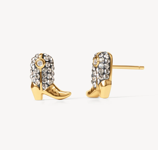 Ride Boot Sparkle Stud Earrings