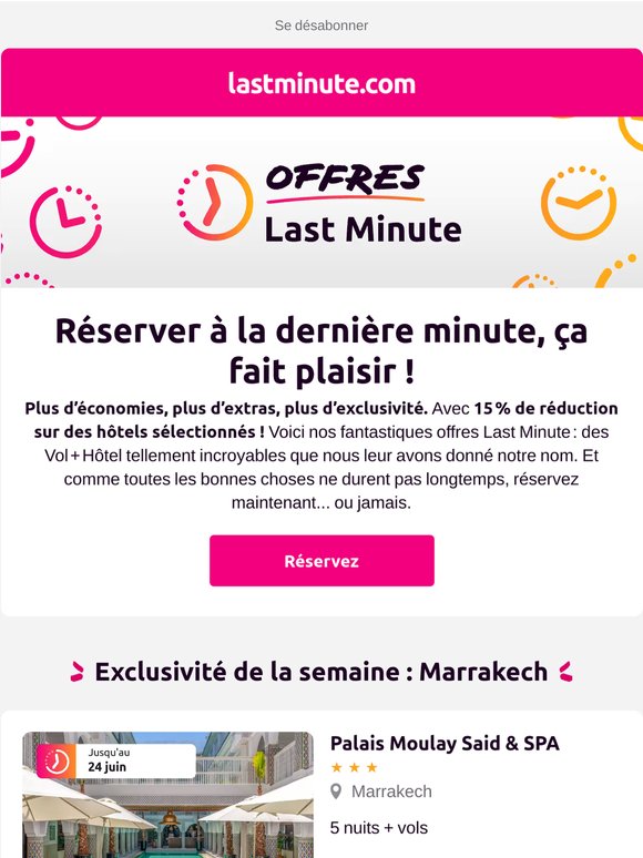 Des vacances dès 334 € ? Oui, c’est une offre Last Minute !