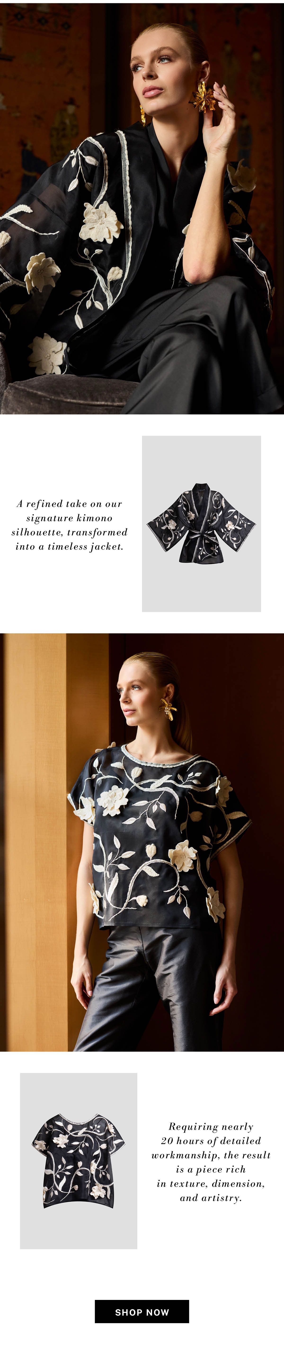 Couture handcrafted by our artisans.