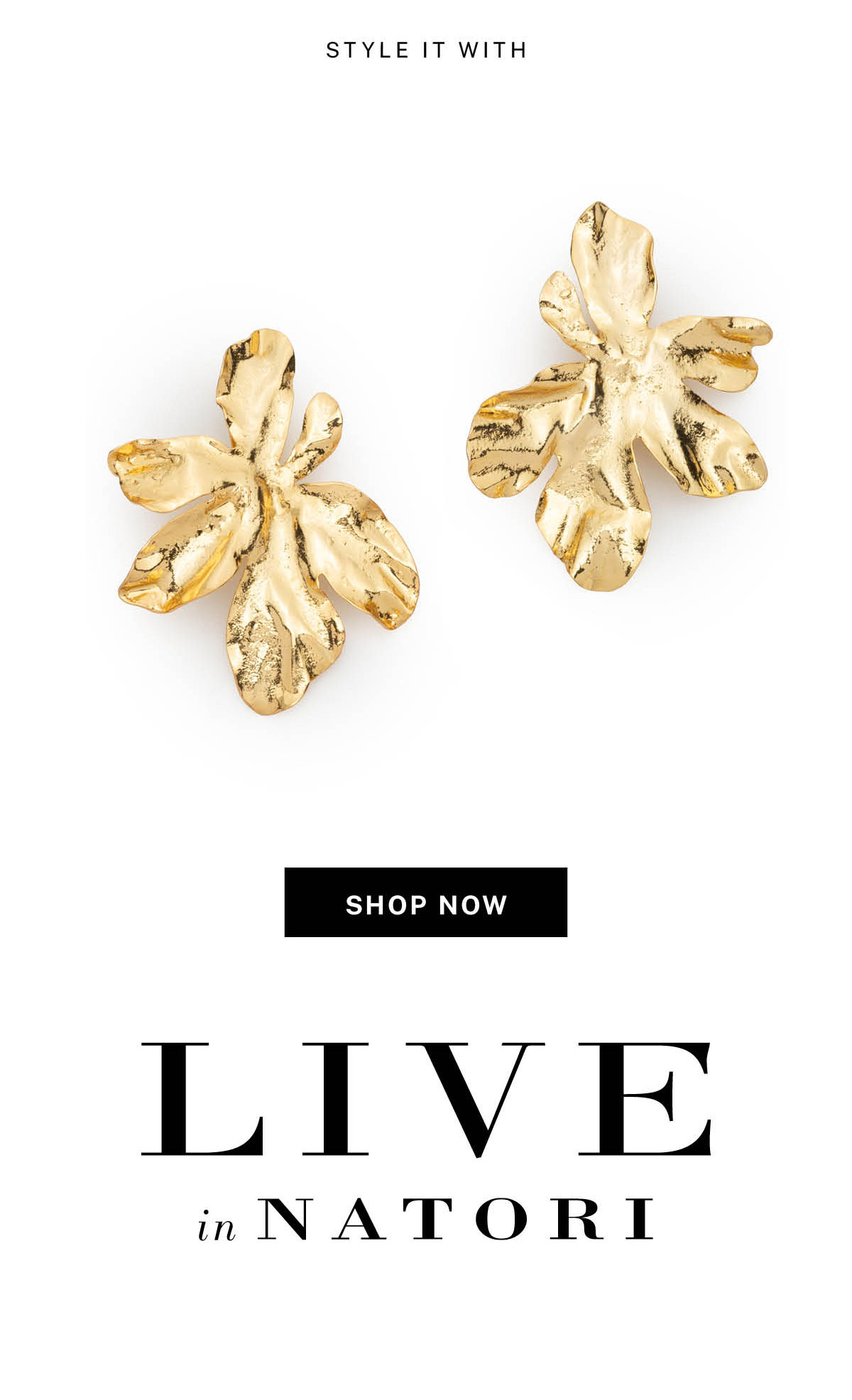 Wear it with bold earrings. 