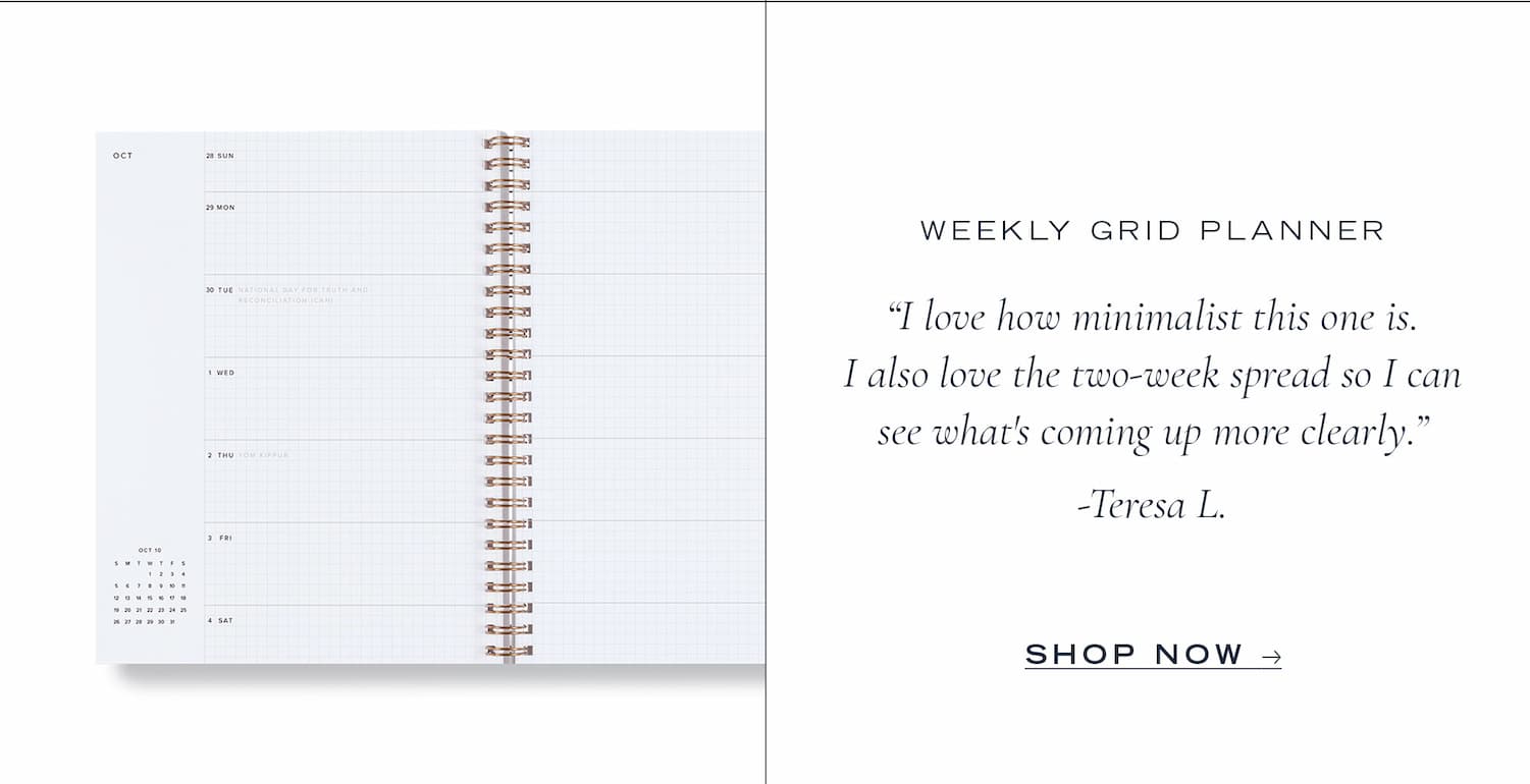 Shop Weekly Grid Planner