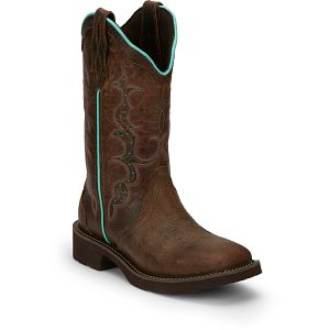 Raya 12" Western Boot in Brown.