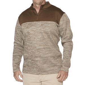 Q-Zip Pullover in Khaki/Brown (Brown).