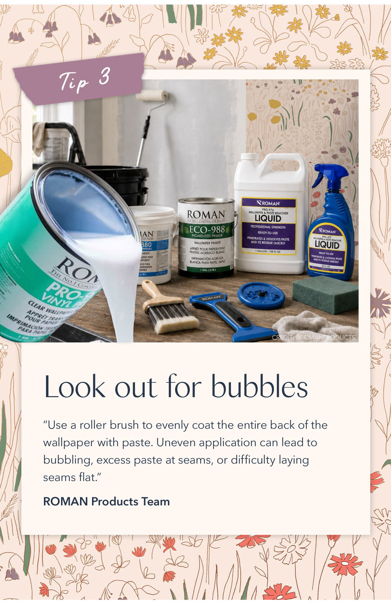 Look out for bubbles
