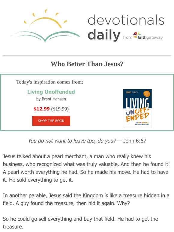 who better than Jesus?