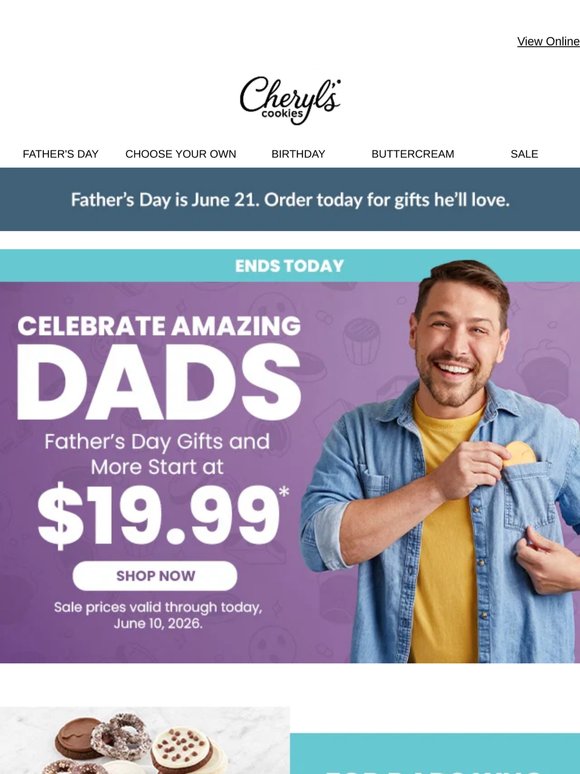 🍪MG, last day to grab $19.99 Father’s Day gifts.