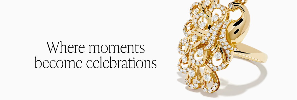 Safari 14K Yellow Gold Diamond Peacock Ring