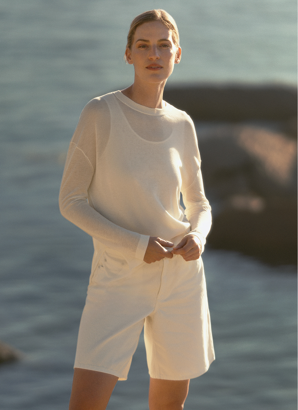 Transparent Knit Jumper with Viscose