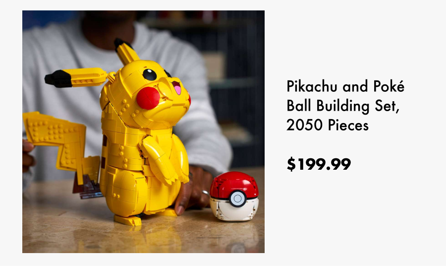 Pikachu and Poké Ball Building Set, 2050 Pieces. $199.99.