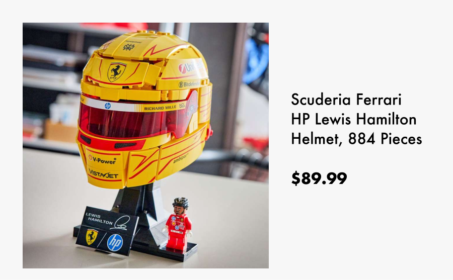 Scuderia Ferrari HP Lewis Hamilton Helmet, 884 Pieces. $89.99.