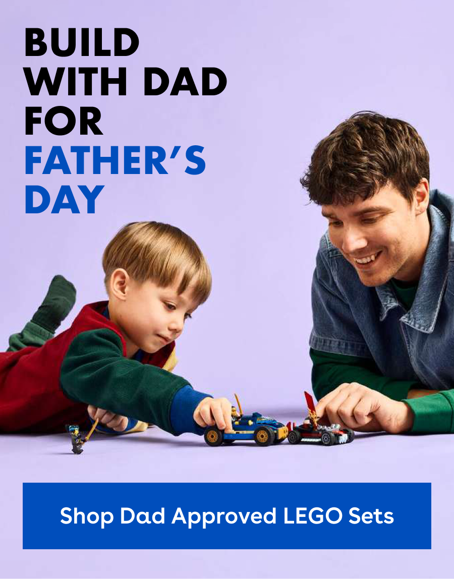 Build with dad for Father's Day. Shop Dad Approved LEGO Sets.