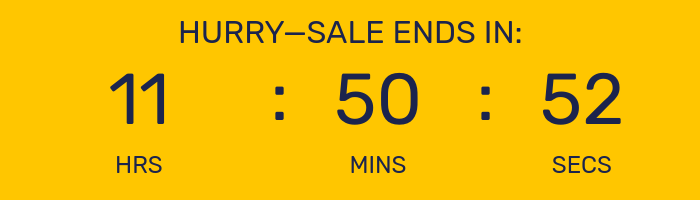 Countdown timer for After Hours Flash Sale.