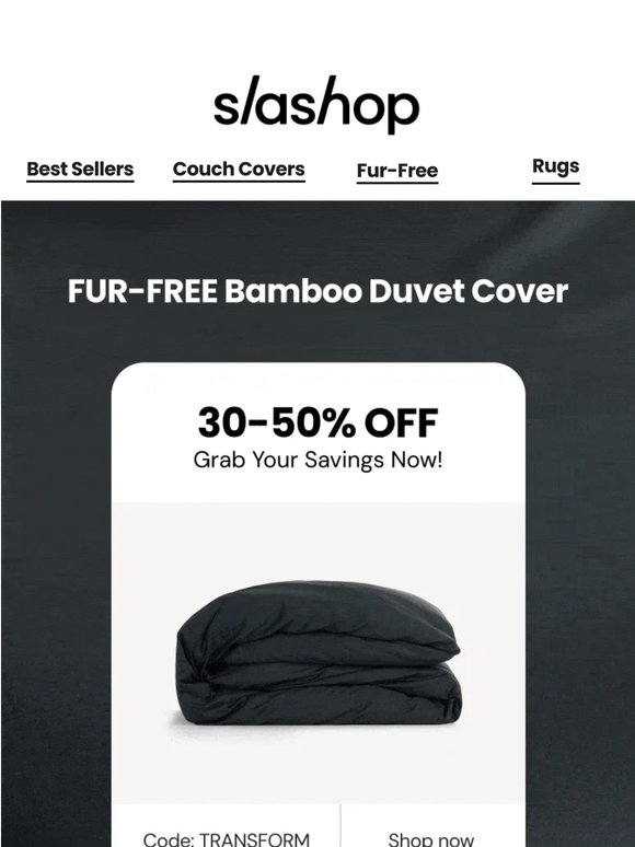 Up to 50% OFF! 🐾 Say goodbye to pet hair woes with our Fur-Free Duvet Cover.
