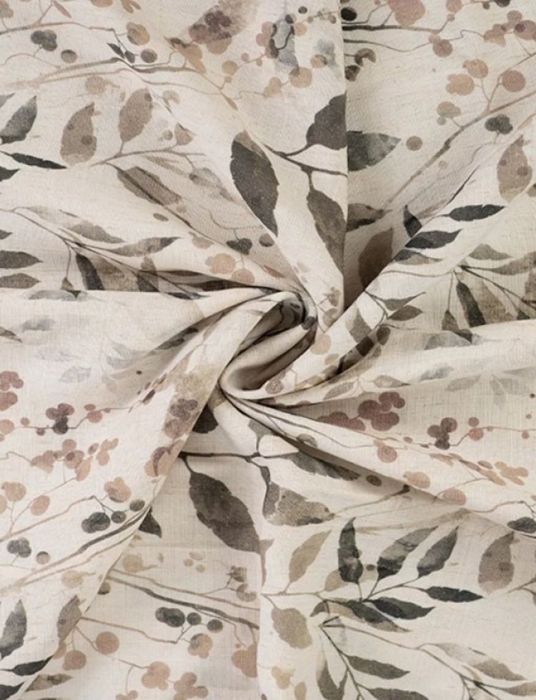 Deadstock Linen Viscose Blend Fabric Khaki