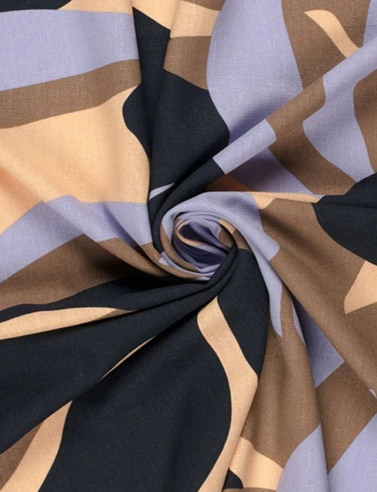 Deadstock Linen Viscose Blend Fabric Navy