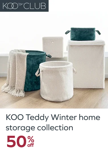 Club price 50% off KOO Teddy Winter home storage collection