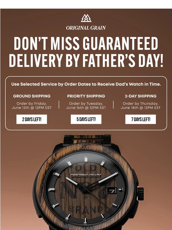 Shipping Cut-Off is Approaching