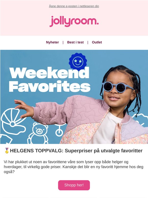HELGENS TOPPVALG: Shopp barnevogner, svømmevester, sandaler og mye mer!
