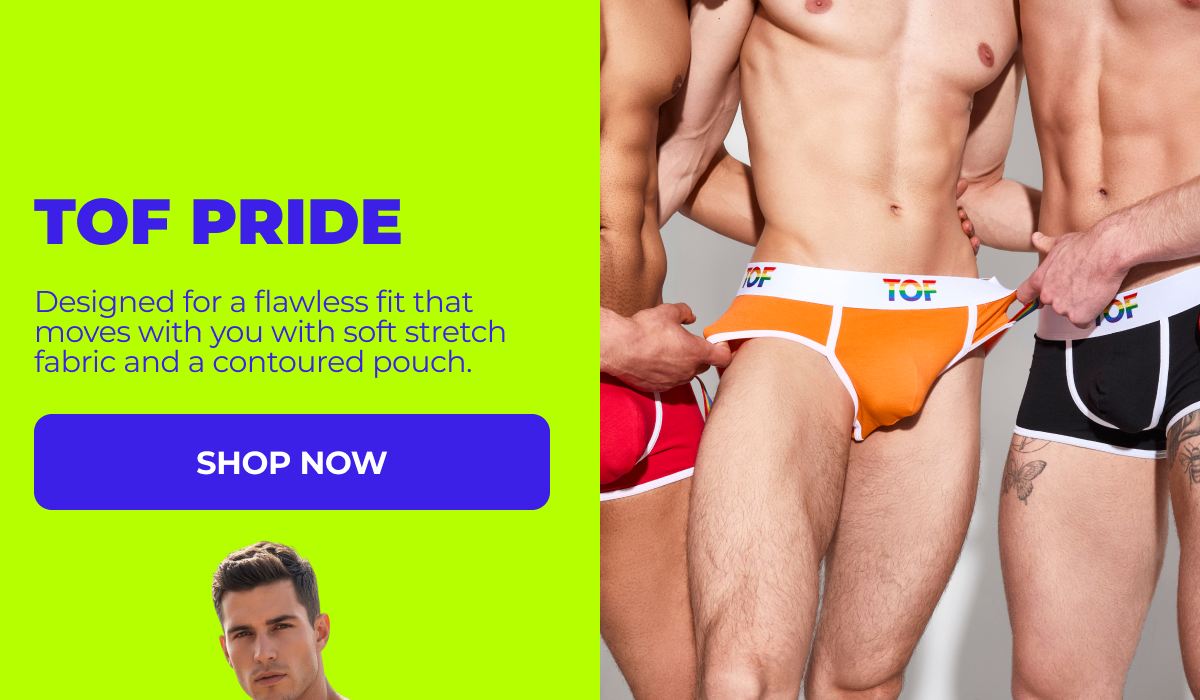 ✦ TOF Pride — Sheer, sleek, hard to miss CTA: Shop Now 