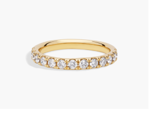 Petite Micropavé Diamond Ring in 14k Yellow Gold (1/10 ct. tw.)