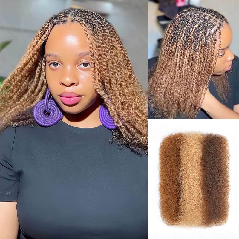 Image of BOGO|Three Colors #P4/30/27 Afro kinky Bulk Human Hair