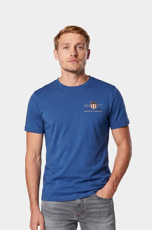Gant-T-shirt-blauw