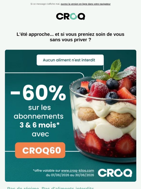 votre réduction -60% est toujours active !