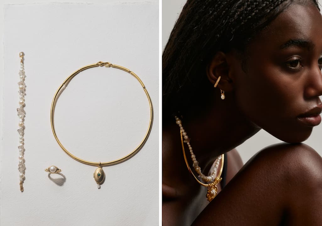 Image of Spellbound products and on model image.